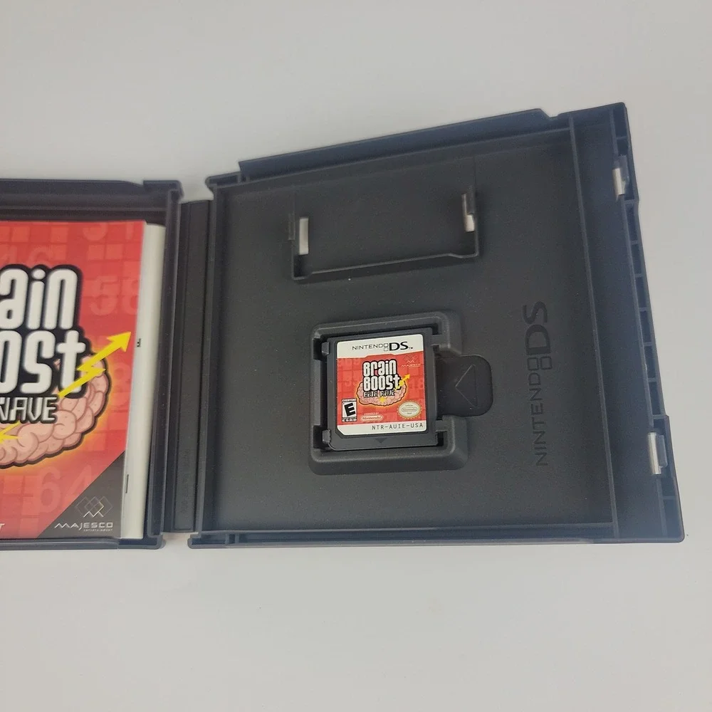 Brain Boost Beta Wave Nintendo DS CIB Complete Majesco Puzzle Game NTR-AUIE-USA